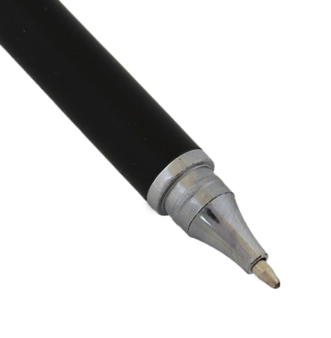 Stilou 2 in 1, tip stylus, pentru telefoane, tablete, ecrane tactile, varf metalic, disc de protectie, 14 cm, negru [5]