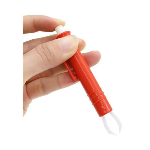 Penseta pentru extragerea capuselor, 9 x 1 cm, plastic, usor de utilizat, ideala pentru caini si pisici, rosu [5]