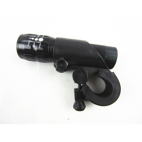 Far bicicleta LED, suport prindere, zoom, aluminiu, 3 moduri iluminare, 9.3 x 3 cm, negru [7]