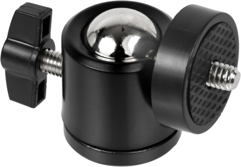 Trepied de masa 8.5 cm cu cap de bila metalic rotativ 360° si suport telefon extensibil 5.5–10 cm, montura 1/4 inch, ABS negru [5]