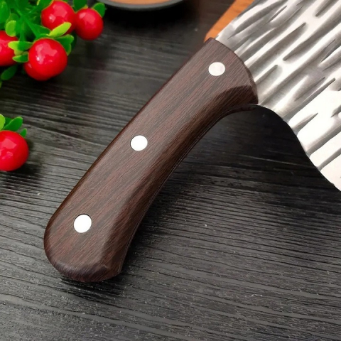 Satar de bucatarie, otel inoxidabil/lemn, maner ergonomic, 25 cm [5]