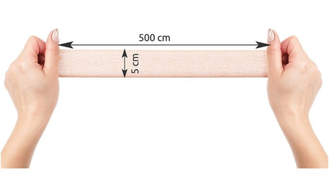 Banda modelatoare pentru sani, adeziva, material elastic, rezistenta la apa, 10 protectii, 5 m x 5 cm, bej [8]