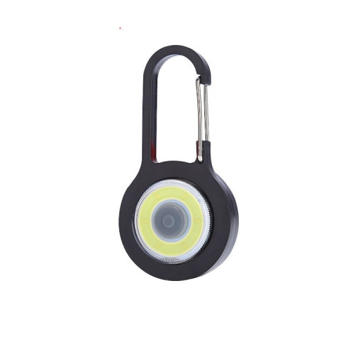 Camping - Lanterna tip breloc, LED, 3 moduri de iluminare, ABS, 8 x 4 cm, negru