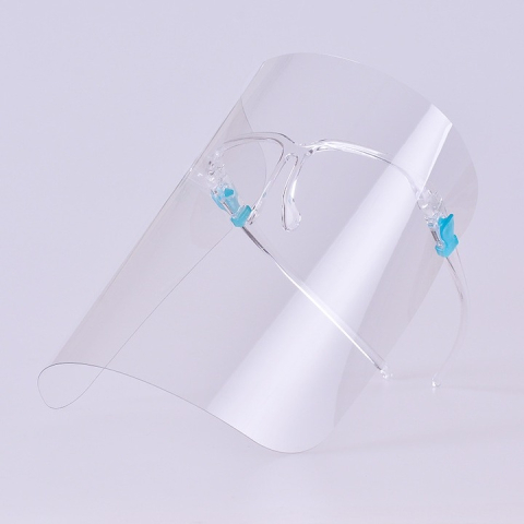 Viziera de protectie, cu rama de ochelari, transparenta, plastic, reutilizabila [10]