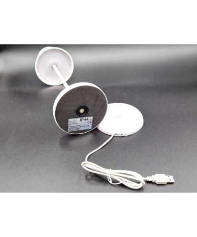 Lampa de masa LED RGB alba cu control tactil, baterie reincarcabila, 8 culori + 18 LED alb cald, IP44, incarcare USB, autonomie pana la 16 ore [2]