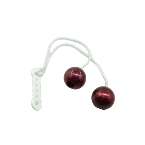 JOCURI ȘI JUCĂRII - Jucarie interactiva, set 2 bile clackers, antistres, pentru adulti si copii, plastic, 40 mm, visiniu