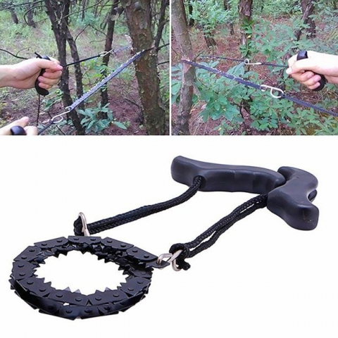 Fierastrau de buzunar, otel, lungime 50 cm, pentru camping, drumetii [3]