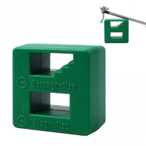 Magnetizor/demagnetizor pentru surubelnite, plastic, verde [9]