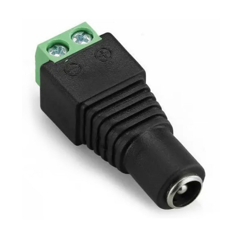Mufa alimentare mama, prindere 2.1 x 5.5 mm, negru/verde [1]