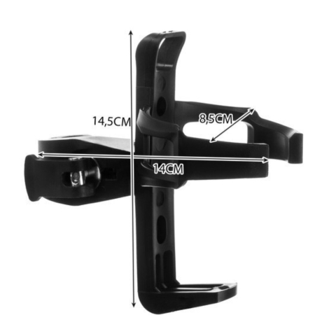 Suport sticla pentru bicicleta, plastic, universal, 14.5 x 14 cm, negru [9]
