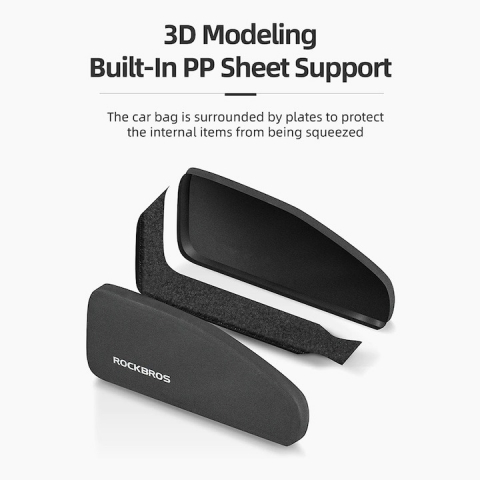 Geanta impermeabila pentru bicicleta, 25 x 6 x 11.5 cm, negru [3]