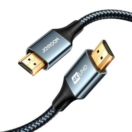 Accesorii PC / Tablete - Cablu video, HDMI la HDMI, 4K 60Hz, lungime 2 m, aliaj de aluminiu + nailon, gri
