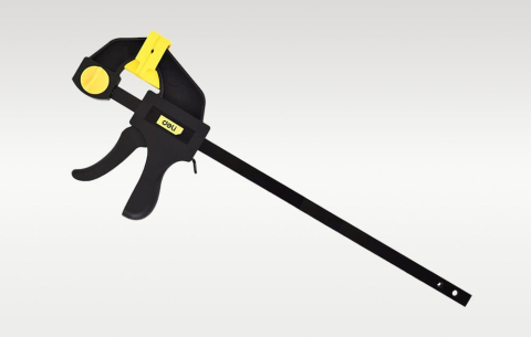 Menghina tamplarie, otel/cauciuc, 300 mm, prindere rapida, usor de utilizat, negru/galben [1]