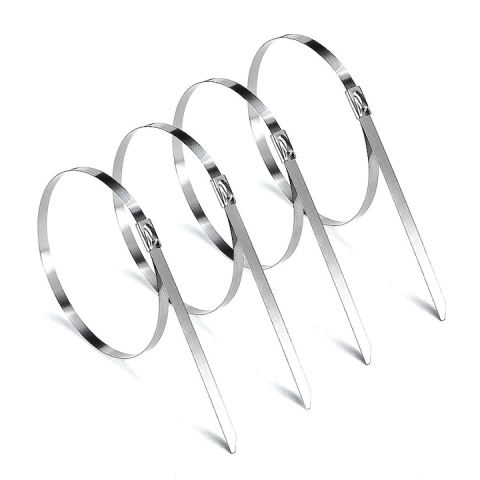 Set 100 coliere prindere, otel inoxidabil, pentru cabluri, tevi, reglabile, universale, 4.6 x 300 mm, argintiu [3]