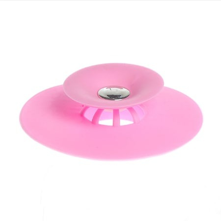 Diverse bucatarie - Dop chiuveta/cada din silicon, universal, rezistent la temperaturi ridicate/scazute - Roz