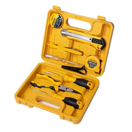 Truse cu scule - Set multifunctional, 8 piese, pentru uz casnic, cutie de depozitare inclusa, galben