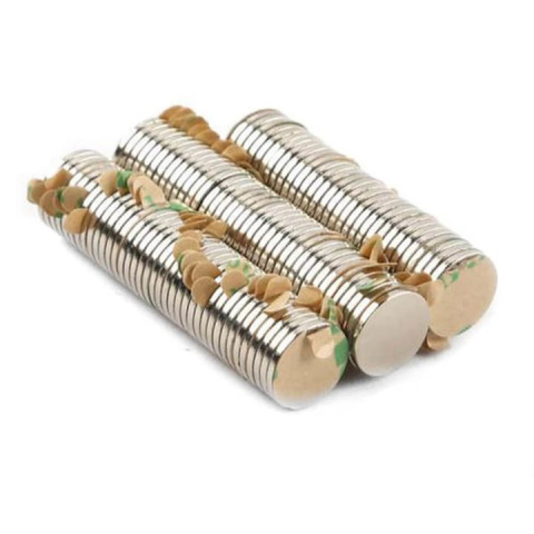 Magneti - Set 100 magneti neodim, autoadezivi, rotunzi, universali, diverse activitati, 10x2 mm