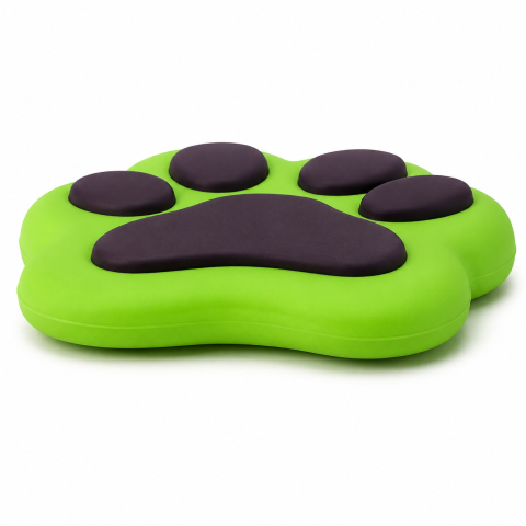 Jucarie antistres squishy, in forma de labuta de pisica, revenire lenta, pentru relaxare, 7.5 x 5.5 cm, verde/negru [2]