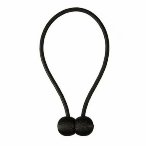 Magneti draperii - Magnet decorativ pentru perdele si draperii, tip snur, poliester, 44 cm, negru