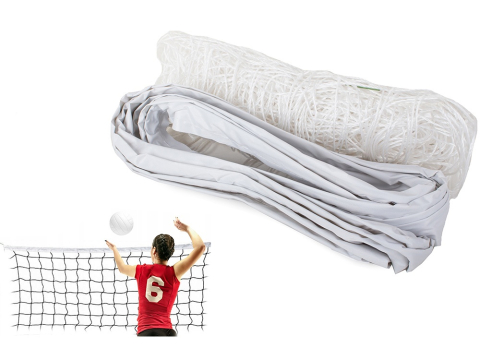 Fileu, plasa pentru volei, tenis, badminton, 9.5 x 1 m, portabil, rezistent, geanta de depozitare, alb [6]