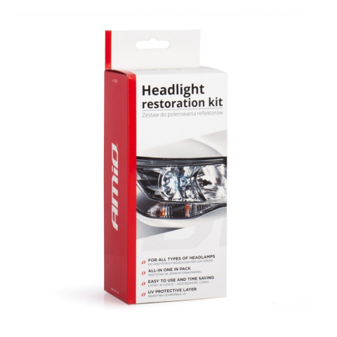 Kit pentru restaurare faruri auto, bureti, pasta, discuri abrazive, protectie UV, usor de utilizat [3]