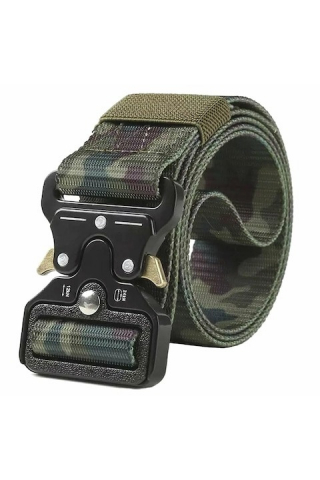 Camping - Curea tactica de teren pentru barbati, din Nailon, 125cm, camuflaj