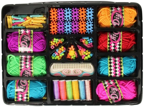 Kit pentru confectionare bratari, accesorii, pentru copii, margele, snururi, DIY, multicolor [5]