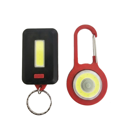 SPORT ȘI ACTIVITĂȚI - Kit iluminare portabila carabina LED rosie 3 moduri + breloc LED negru cu rosu pentru chei si rucsac