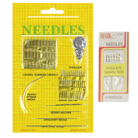 CASA & GRADINA - Set ace cusut 25 buc dimensiuni diferite + ace tapiterie tapestry 18/22 (6 buc), kit croitorie reparatii textile