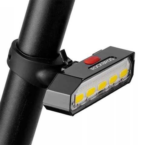 Stop de bicicleta, 800 mAh, 100 lm, control prin telecomanda, IPX4 rezistent la apa, incarcare USB, negru [6]