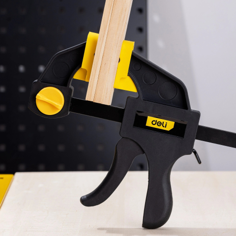 Menghina tamplarie, otel/cauciuc, 300 mm, prindere rapida, usor de utilizat, negru/galben [8]