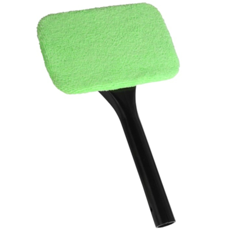 ARTICOLE AUTO - Stergator auto pentru parbriz, geamuri, din microfibra si plastic, laveta detasabila, maner ergonomic, verde