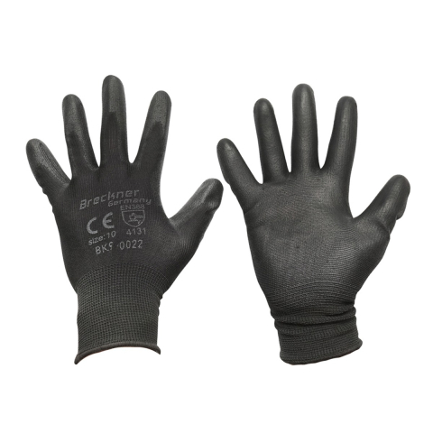 Set manusi de lucru, protectie, sintetice, cauciucate, marimea 10, negru [1]