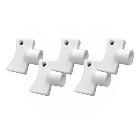 CASA & GRADINA - Set 5x Cheie universala pentru aerisit calorifere, din plastic, 21 x 18 x 10 mm, cap tip fluture