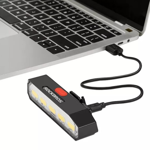 Stop de bicicleta, 800 mAh, 100 lm, control prin telecomanda, IPX4 rezistent la apa, incarcare USB, negru [5]