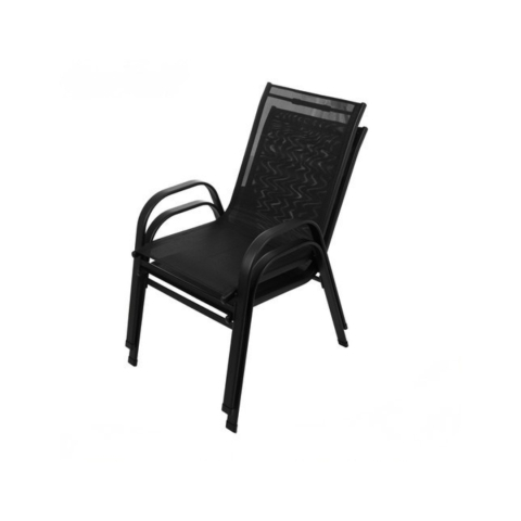 Set mobilier gradina, masa rotunda si 2 scaune, metal/sticla, pentru balcon, terasa, exterior, negru [20]