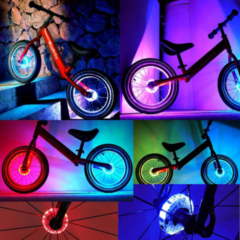 Lumini LED pentru spite bicicleta, rezistente la apa IP55, 300mAh, 7 culori [1]