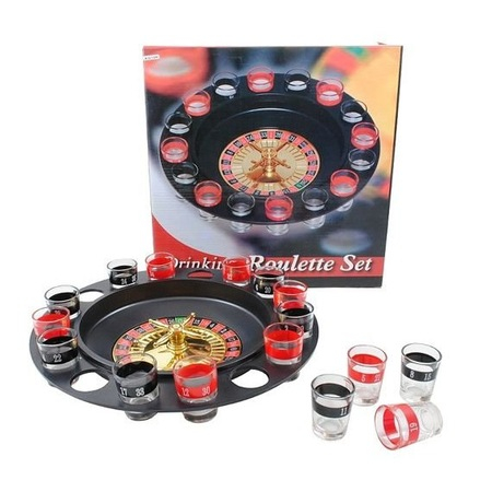 Table,Sah si Altele - Joc Ruleta cu pahare pentru shot-uri,distractie,petreceri,29 cm diametru,16 pahare