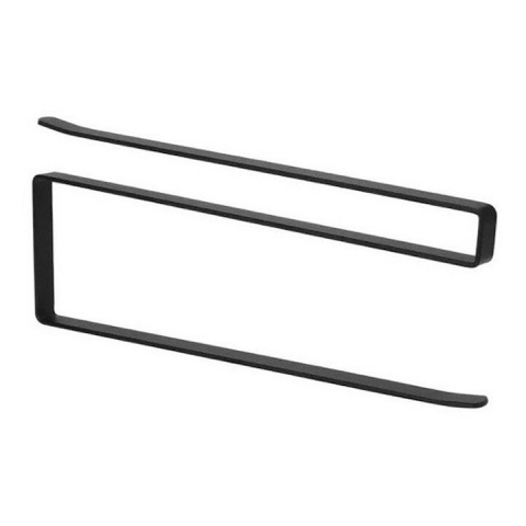Suport pentru prosoape de hartie, metal, montare pe dulap, fara gaurire, ideal pentru bucatarie, 25.5 x 7 cm, negru [2]