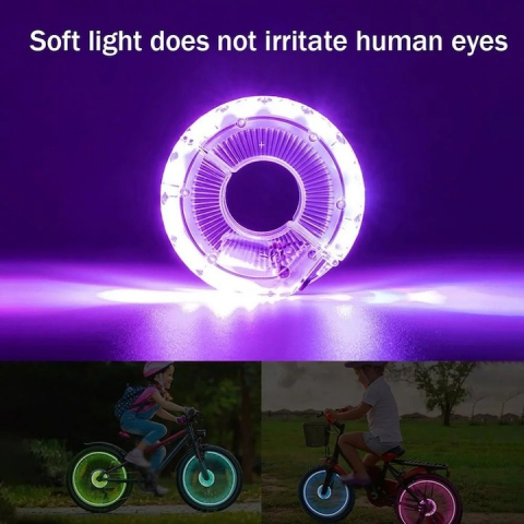 Lumini LED pentru spite bicicleta, rezistente la apa IP55, 300mAh, 7 culori [6]