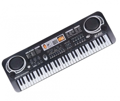 Alte jucarii copii - Orga electronica pentru copii, 61 clape, microfon inclus, functie de inregistrare, ABS, 54 x 17 x 5cm