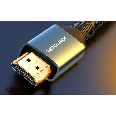 Cablu video, HDMI la HDMI, 4K 60Hz, lungime 2 m, aliaj de aluminiu + nailon, gri [5]