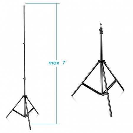 Set 2 Trepiede Neewer reglabile,filet universal 1/4,cu husa, pentru studio 72 cm - 200 cm [5]