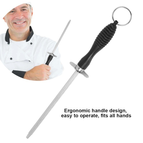 Masat, pila pentru ascutit cutite, design ergonomic, 18 cm, inox [8]