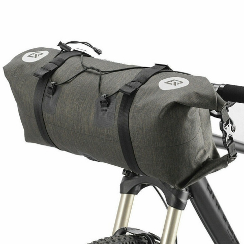 Genti bicicleta - Geanta de depozitare pentru bicicleta, 21l, sistem de montare rapida pe ghidon, 85 x 30 cm, negru