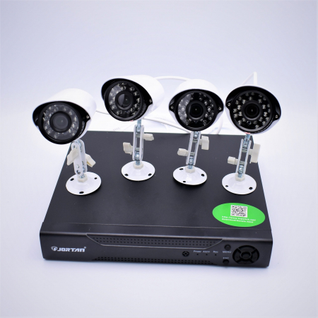 Kit de supraveghere cu 4 camere FULL CCTV AHD de interior/exterior, JORTAN-6145AHD-4 [1]