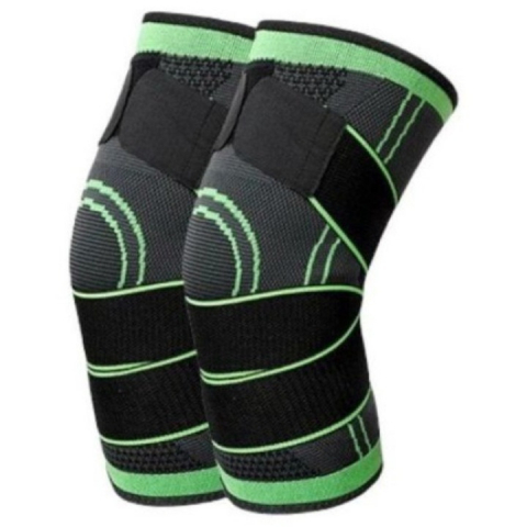 Ciclism - Set 2x Genunchiera elastica ajustabila cu bretele elastice, bandaj pentru genunchi