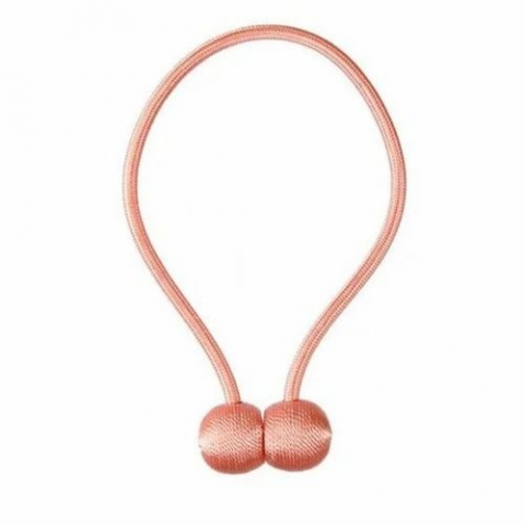 Magneti draperii - Magnet decorativ pentru perdele si draperii, tip snur, poliester, 44 cm, roz