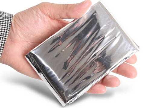 Patura termica, pentru supravietuire, impermeabila, camping, drumetii, 160 x 210 cm, argintiu [5]