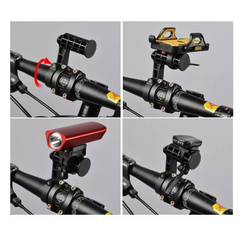 Extensie pentru ghidon bicicleta, 94 x 62 x 25 mm, plastic, negru [5]